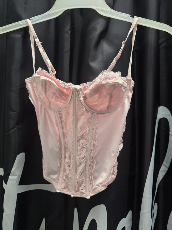 Forever 21 Tops - Women's Lace Bustier Corset Top - Pale Pink